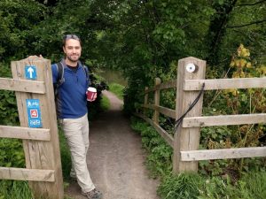 Trail Hiker Walking Devizes to Pewsey K&A Canal